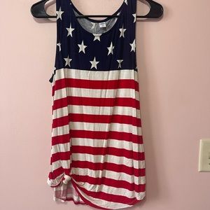 American flag tank top